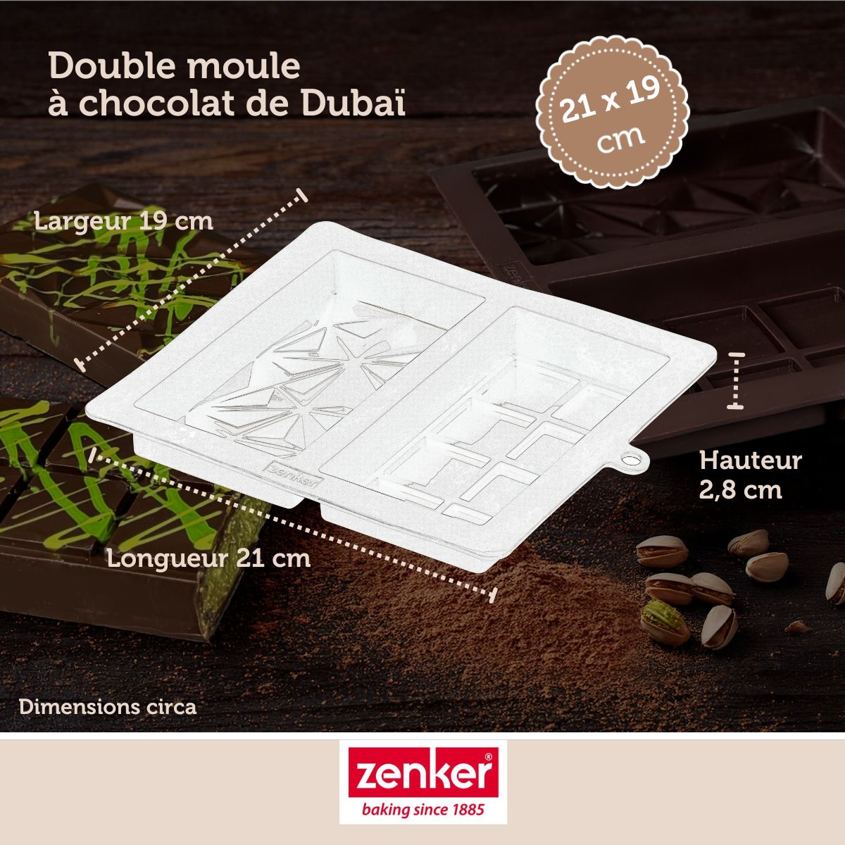 Double moule à chocolat de Dubaï en silicone Zenker Special Creative Zenker - Mathon - 3