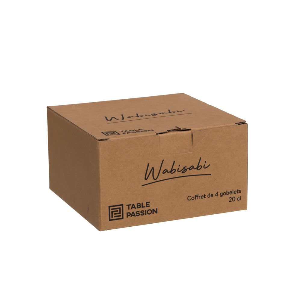 Coffret de 4 gobelets Wabisabi 20 cl Table passion - Mathon - 2