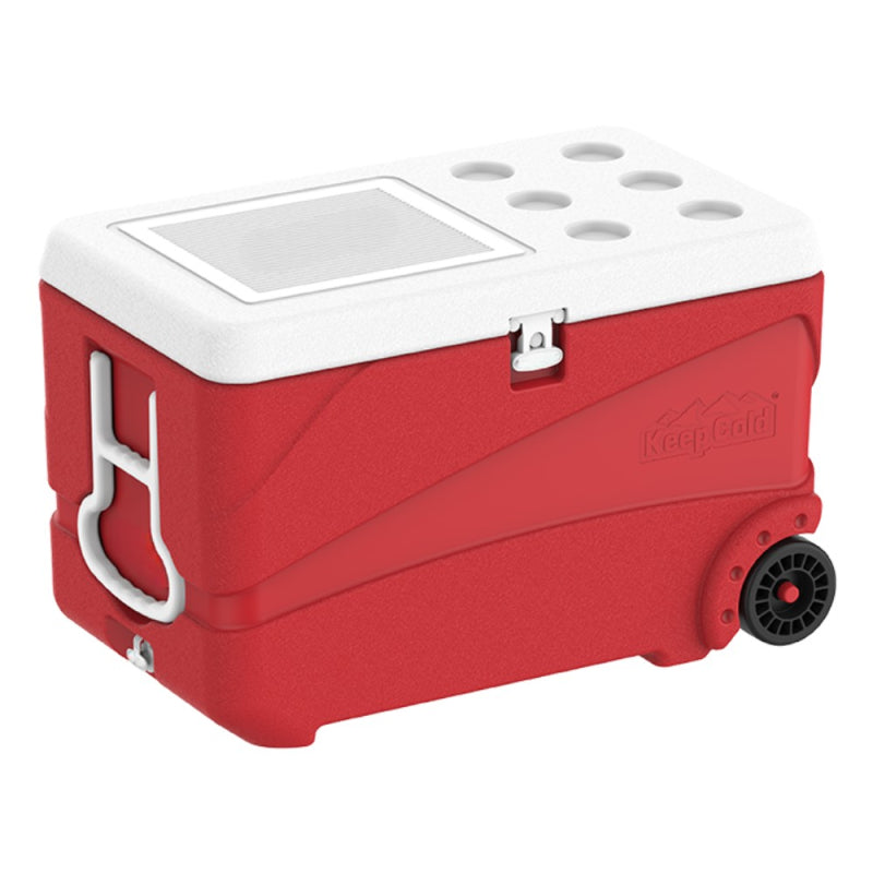 Glacière Deluxe Keep Cold Portable avec Roulettes Rouge 80L Duramax - Mathon - 1