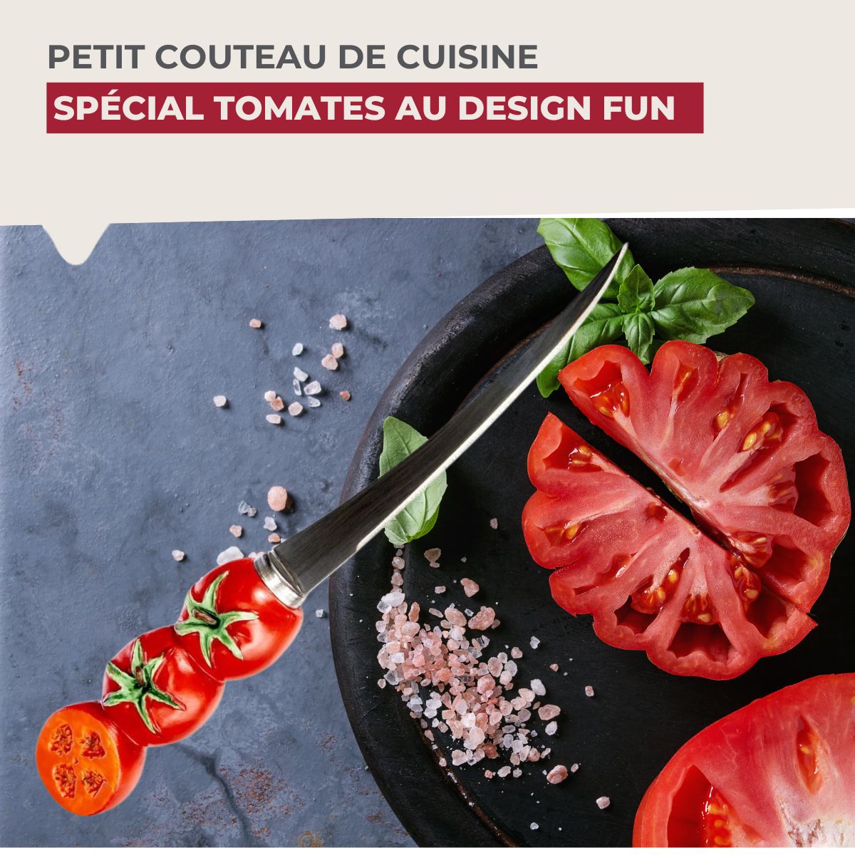 Couteau à tomates lame crantée 11 cm Fackelmann - Mathon - 2