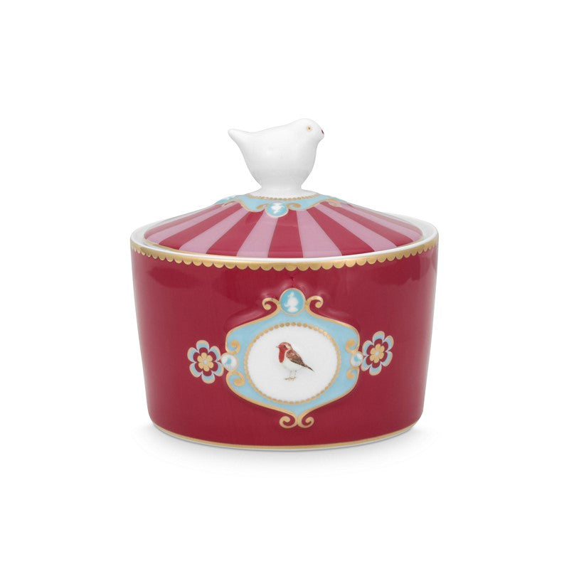 Sucrier Love Birds Medallion Rouge/Rose 300ml Pip Studio - Mathon