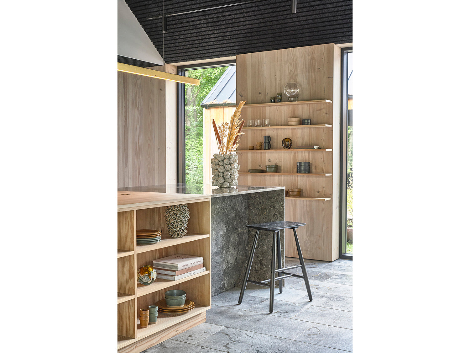 Set de 2 assiettes plate EVIG en porcelaine Vert Villa Collection - Mathon - 4