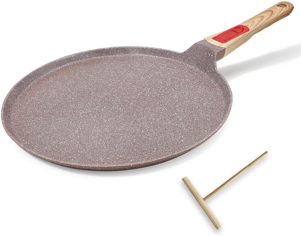 Poêle à crêpes 30 cm en céramique marron noir Vendos85 - Mathon