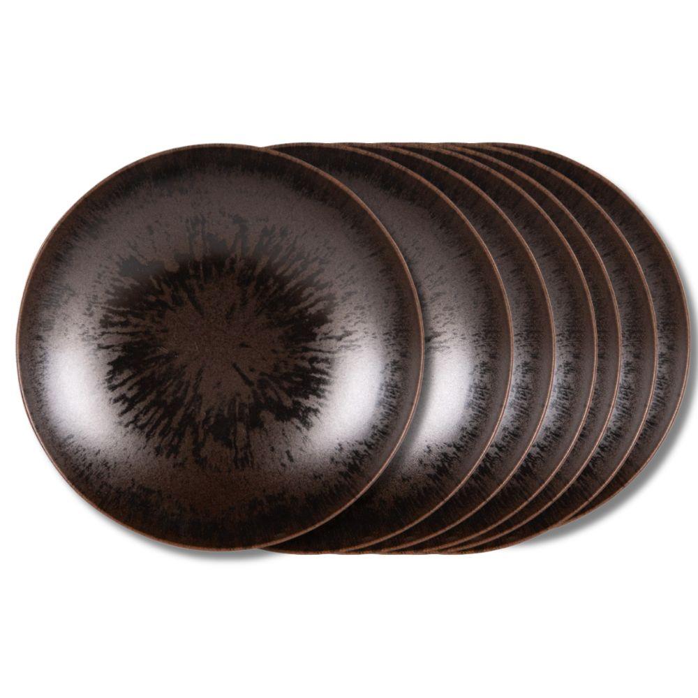 Assiette plate Onyx 27 cm (lot de 6) Table passion - Mathon - 1