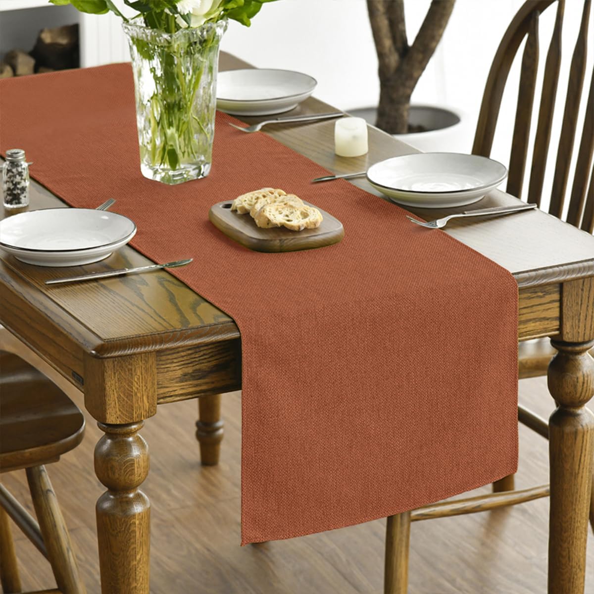 Chemin de Table Polyester Orange Rouille 40×100 cm Vendos85 - Mathon