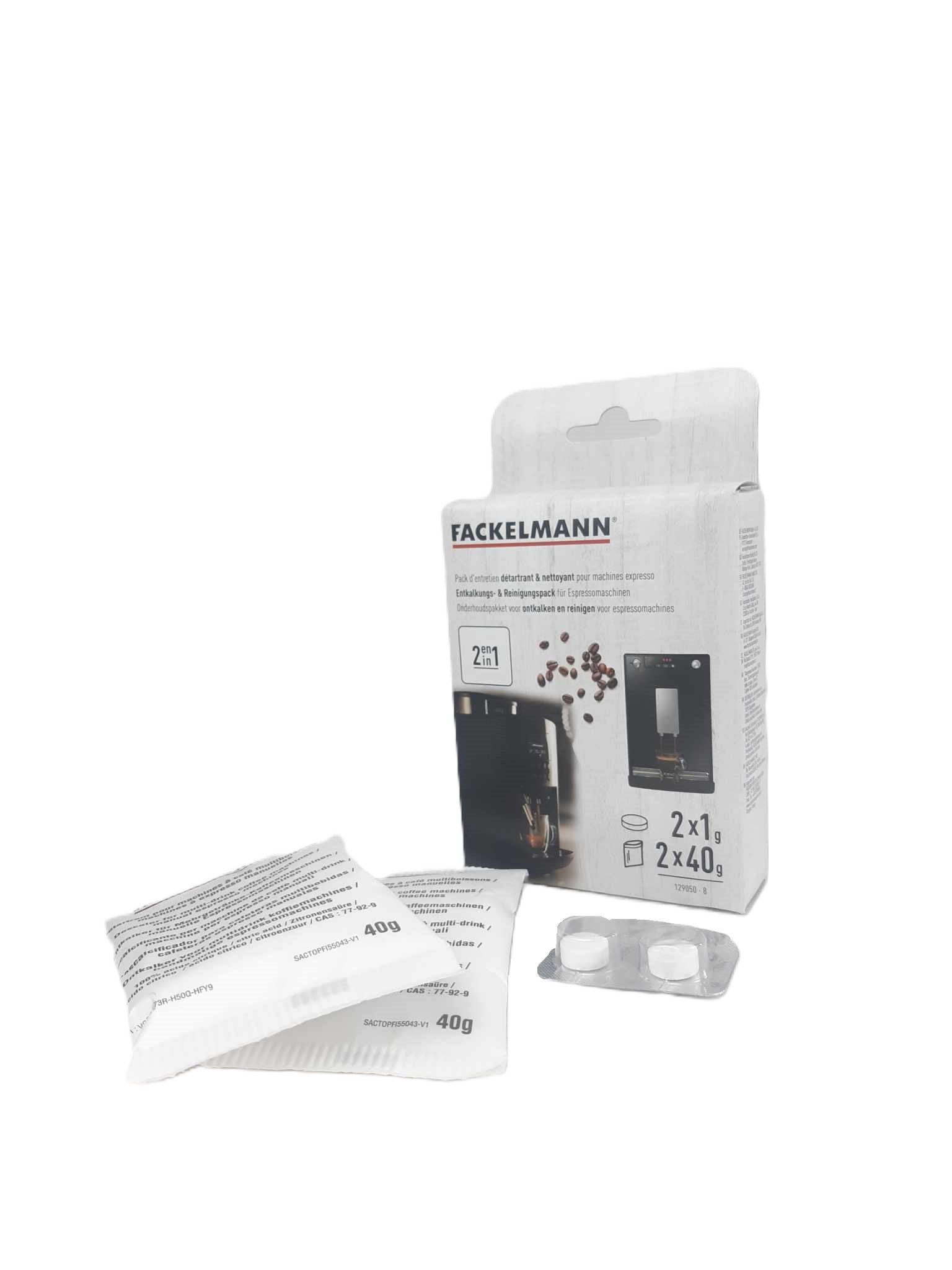 Pack entretien détartrant et nettoyage pour machine à expresso  Petit Déjeuner Fackelmann - Mathon - 2