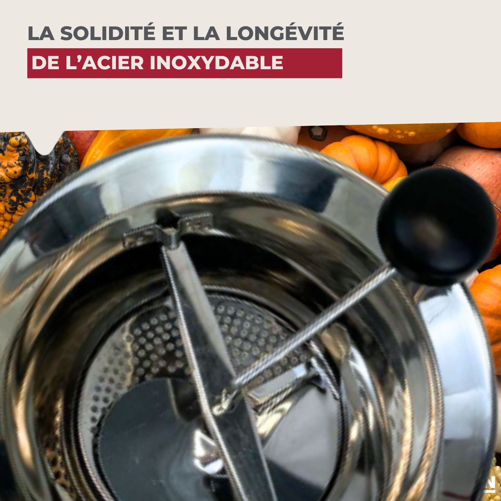 Moulin à légumes inox 24 cm  Handmade Tradition Fackelmann - Mathon - 9