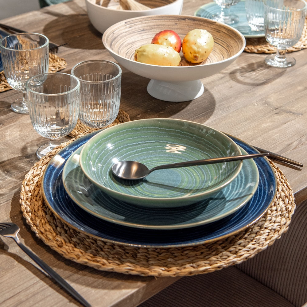 Saladier moon lagon 24 cm Table passion - Mathon - 2