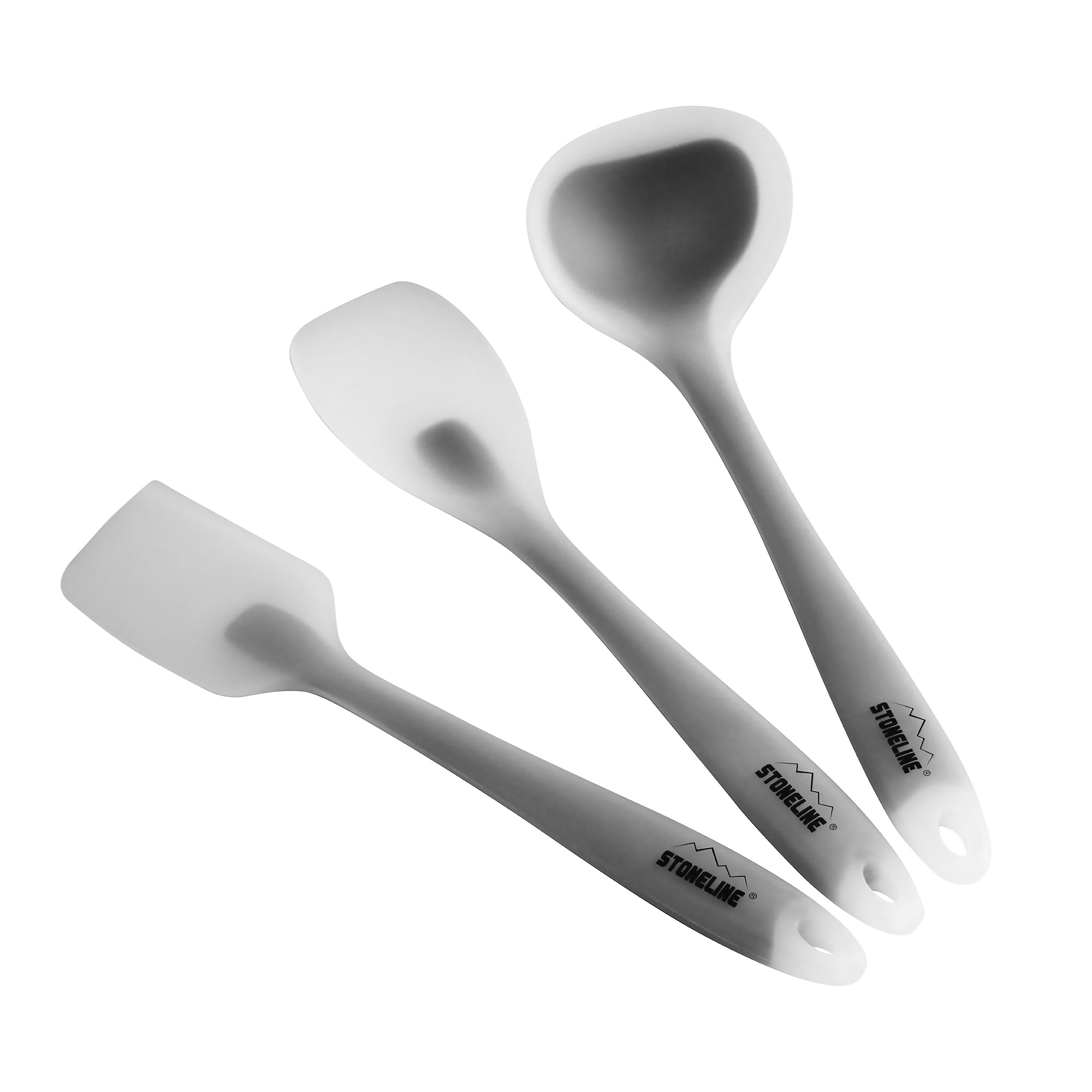 Lot de 3 ustensiles de cuisine, 1 spatule, 1 cuillère et 1 louche Stoneline - Mathon - 1