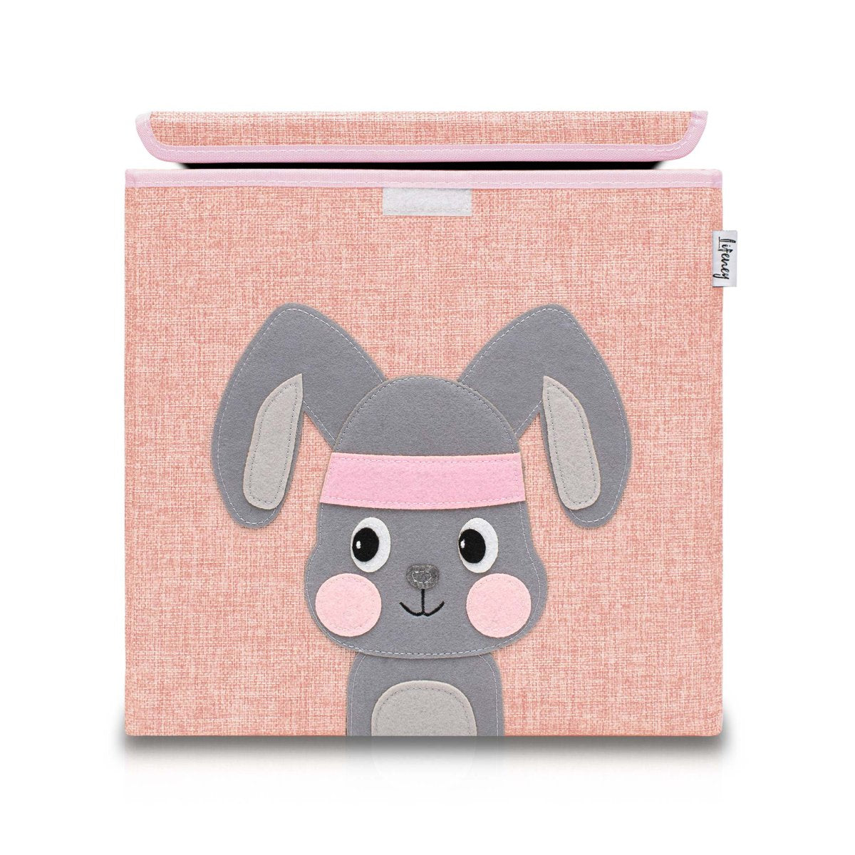 Boîte de rangement en tissu pour enfant "lapin" avec couvercle, compatible Ikea Kallax Lifeney Fackelmann - Mathon - 1
