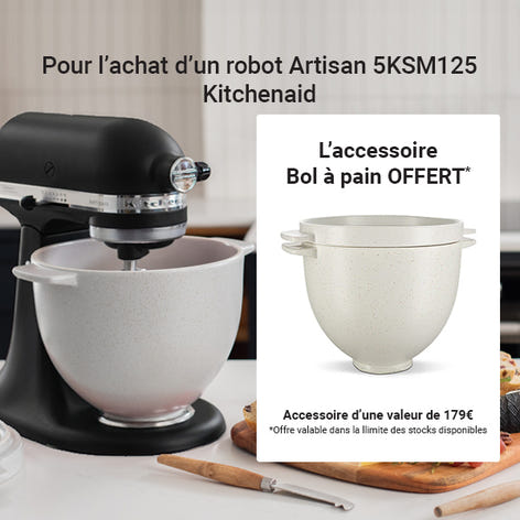 Robot pâtissier Multifonction Artisan Noir Onyx 300 W 5KSM125EOB Kitchenaid - Mathon - 2
