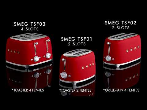 Grille-pain 4 tranches crème 1500 W TSF02CREU Smeg - Mathon - 4