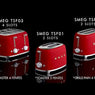Grille-pain 4 tranches crème 1500 W TSF02CREU Smeg - Mathon - 4