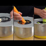 Set 3 bols en inox 1.4 L, 2.8 L et 4.7 L avec couvercles et 3 râpes interchangeables Pika - Mathon - 7