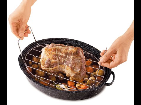 Lot Roaster 2 4 personnes avec grille Graniteware - Mathon - 4