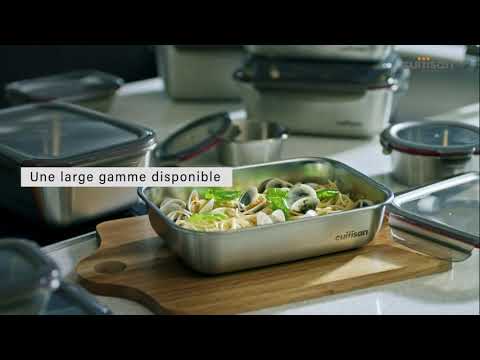 Boîte de conservation ronde en inox 920 ml compatible micro-ondes Cuitisan - Mathon - 6