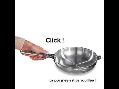 Poêle inox revêtement antiadhérent céramique Clips