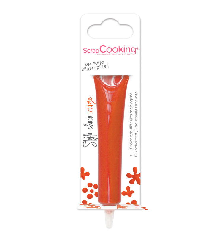 Stylo goût chocolat rouge 25g Scrapcooking - Mathon - 1