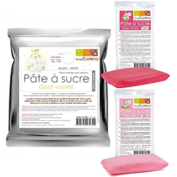 Kit pâte à sucre naissance fille Scrapcooking - Mathon