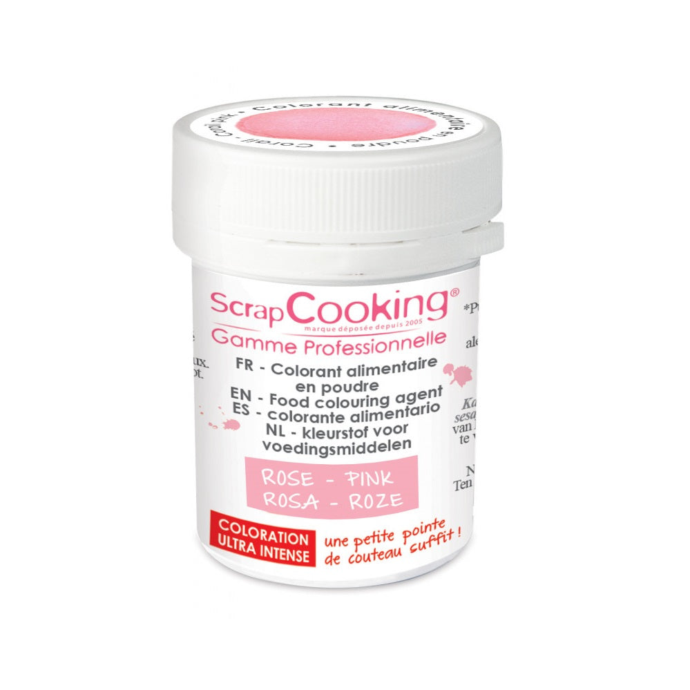 Colorant alimentaire en poudre rose poudré Scrapcooking - Mathon