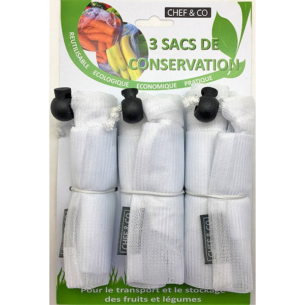 Set de 3 sacs filets de conservation - Mathon - 4