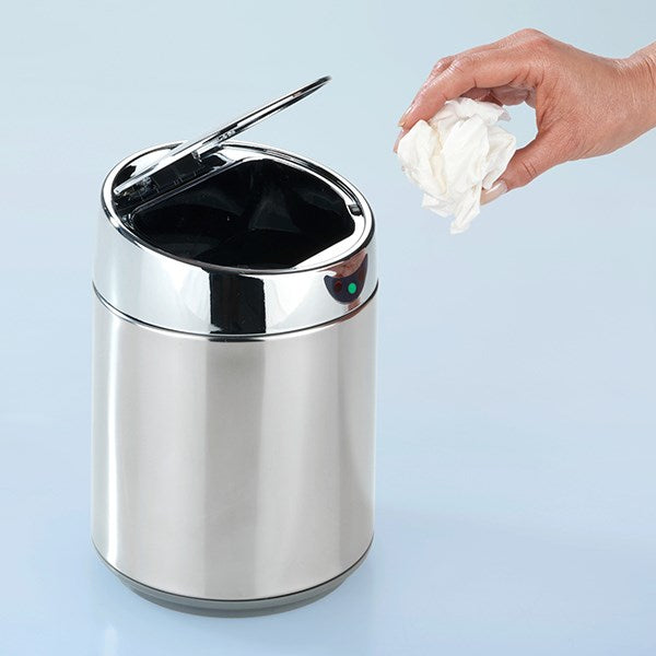Poubelle cosmétique à capteur Senso Chrome en inox Wenko by Maximex - Mathon - 3