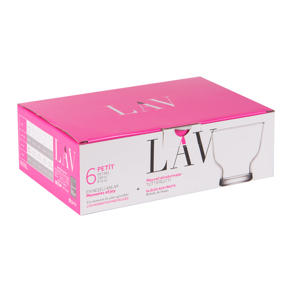 Boîte de 6 gobelets bas Petit 24 cl LAV - Mathon - 2