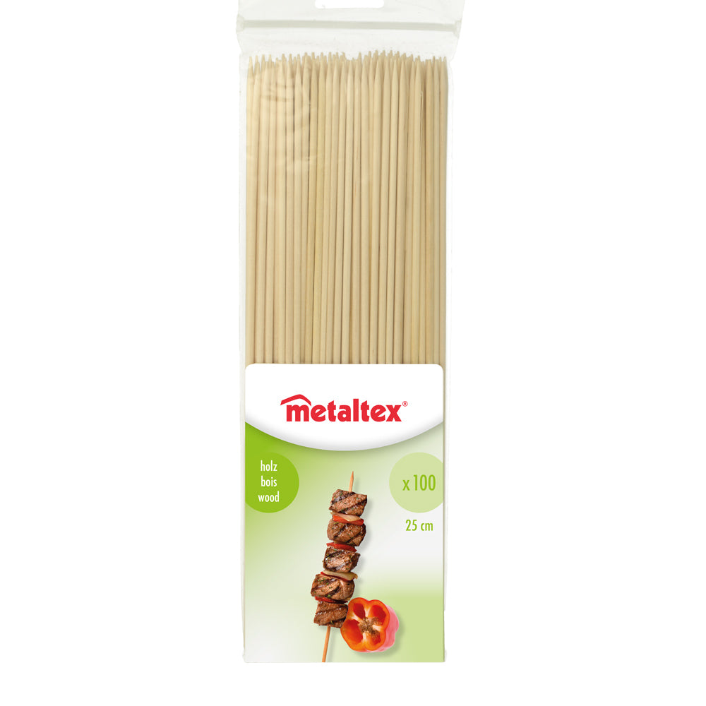 100 brochettes en bois 25 cm Metaltex - Mathon - 2