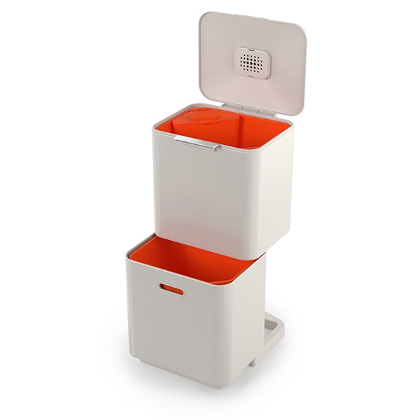 Poubelle Totem Pierre 60 L - 2 compartiments 30 L Joseph Joseph - Mathon - 1