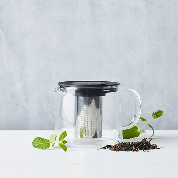 Théière en verre avec filtre inox 0,6 L noir Point Virgule - Mathon - 3