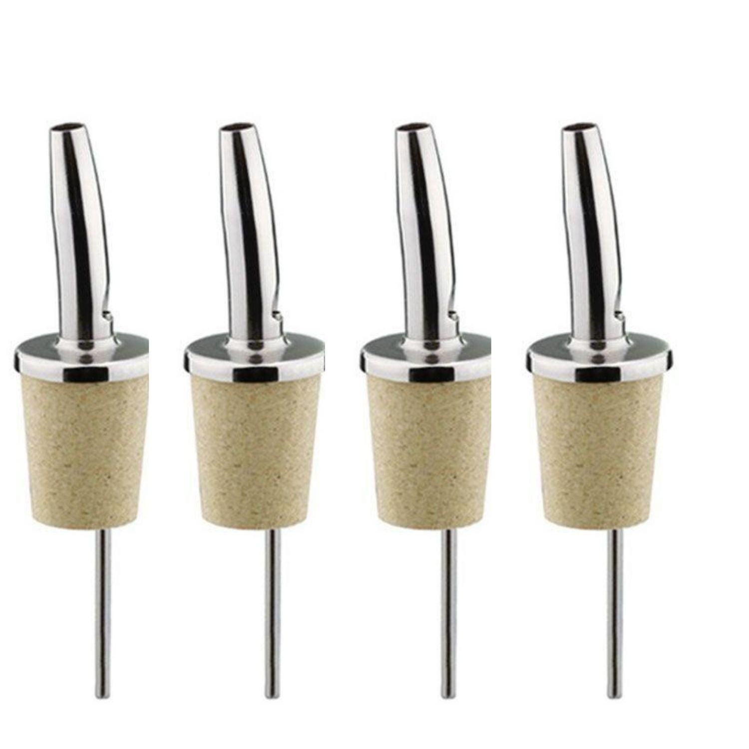 4 bouchons verseurs en inox et liège Chevalier diffusion - Mathon