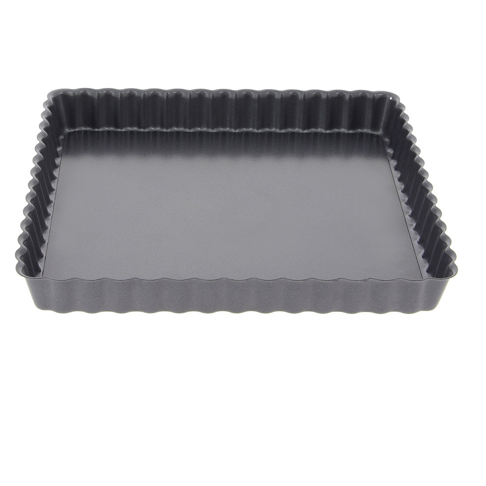 Moule à tarte carré 23 cm en acier fond démontable De Buyer - Mathon - 1