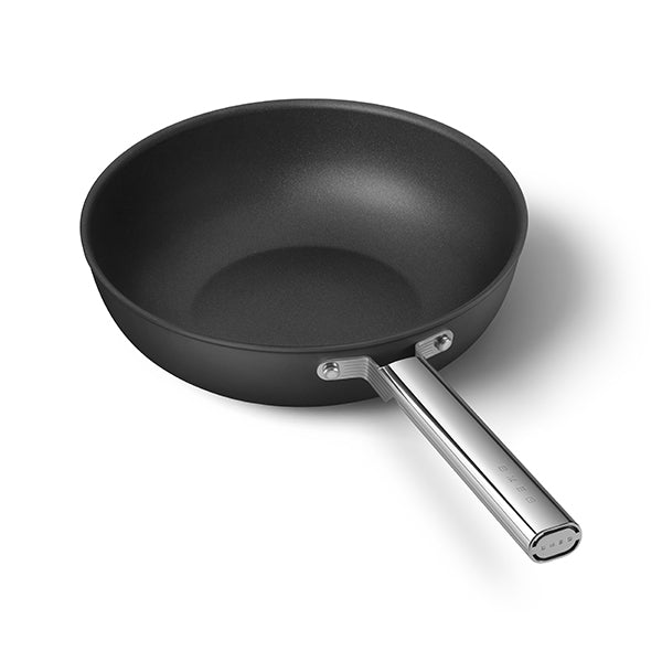 Wok aluminium antiadhésif 30 cm noir mat Smeg - Mathon - 4