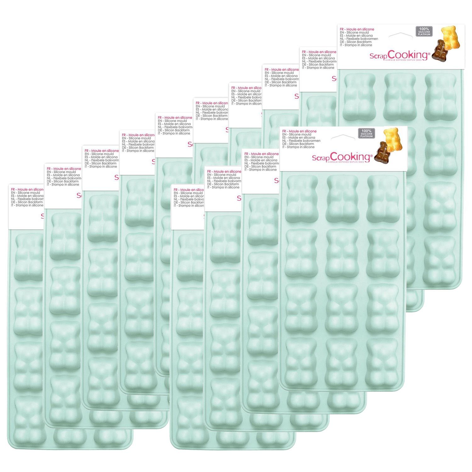 14 moules en silicone oursons guimauve-chocolat Scrapcooking - Mathon