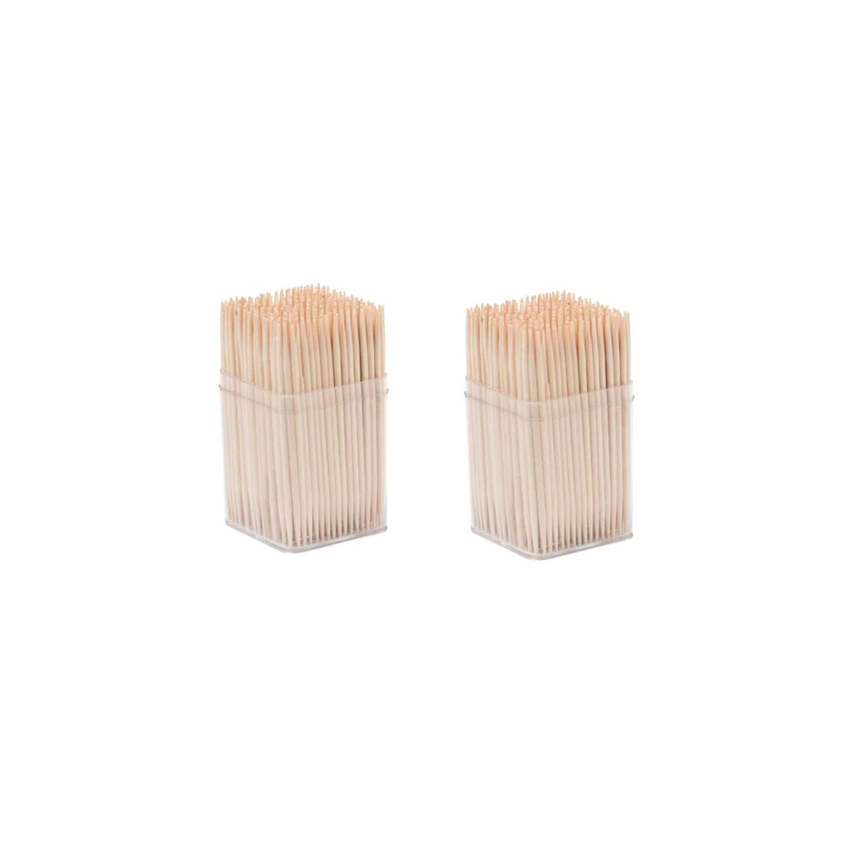 Lot de 2 tonnelets de 300 cure-dents en bois avec couvercle Fackelmann Wood Edition Fackelmann - Mathon - 1