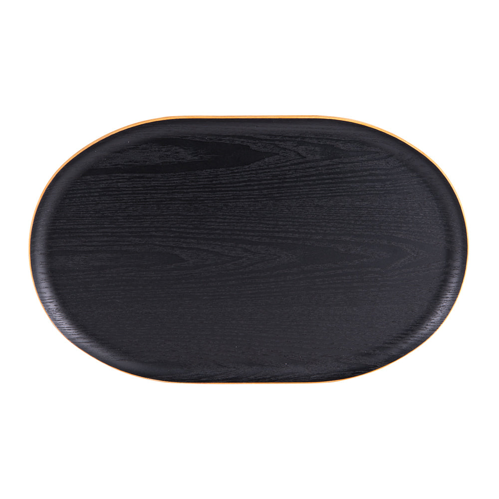 Plateau ovale noir 40x25 cm Table passion - Mathon - 1