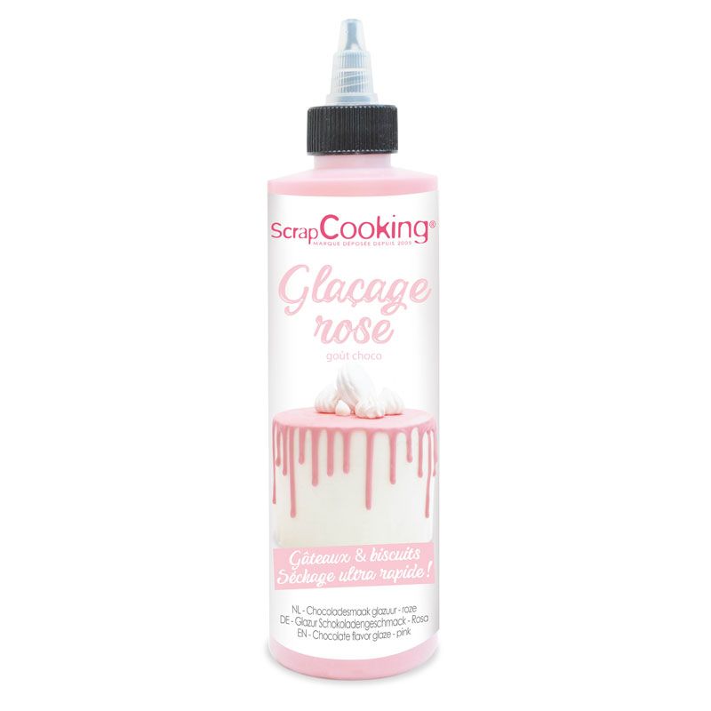 Glaçage goût chocolat 130 g - rose Scrapcooking - Mathon