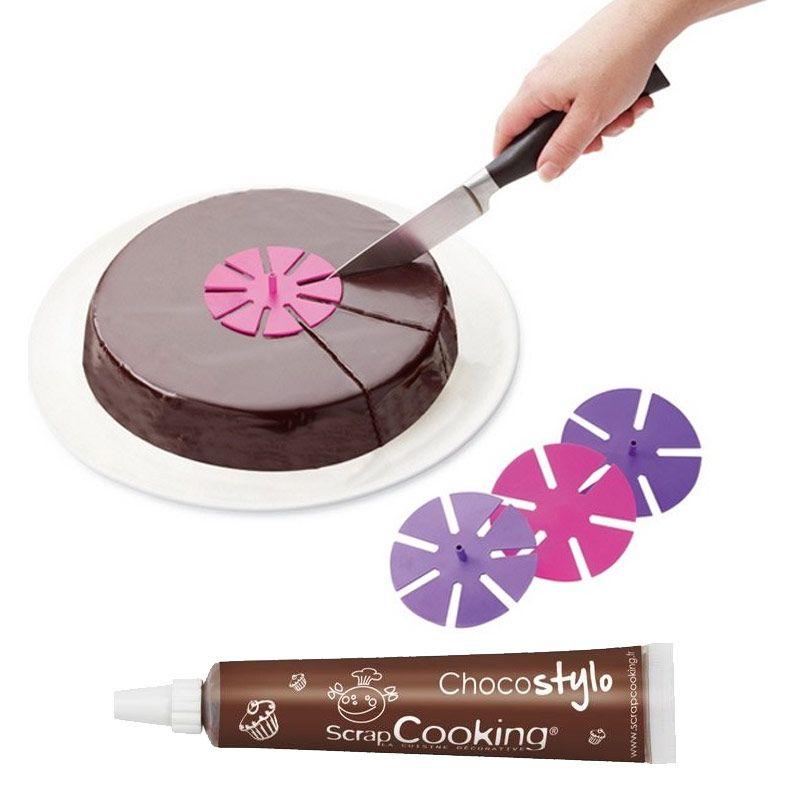 Marque-parts de gâteaux + Stylo chocolat Youdoit - Mathon