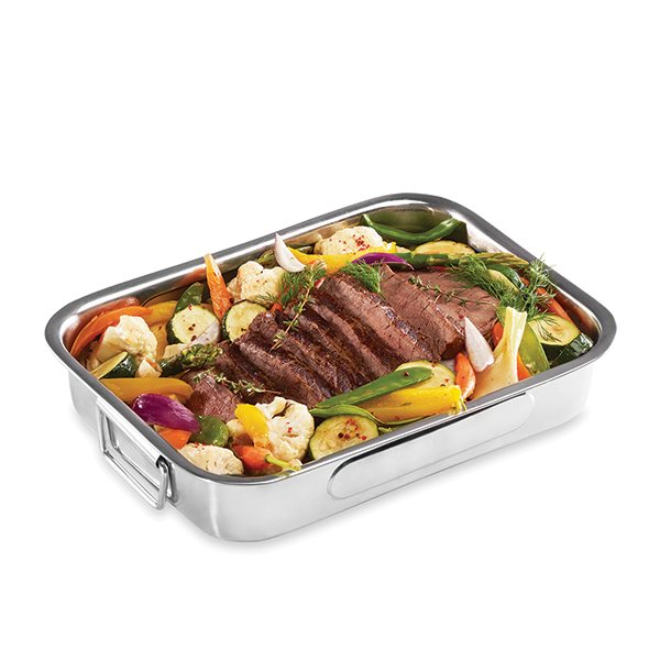 Plat à four rectangulaire inox 35 cm Baumalu - Mathon - 3