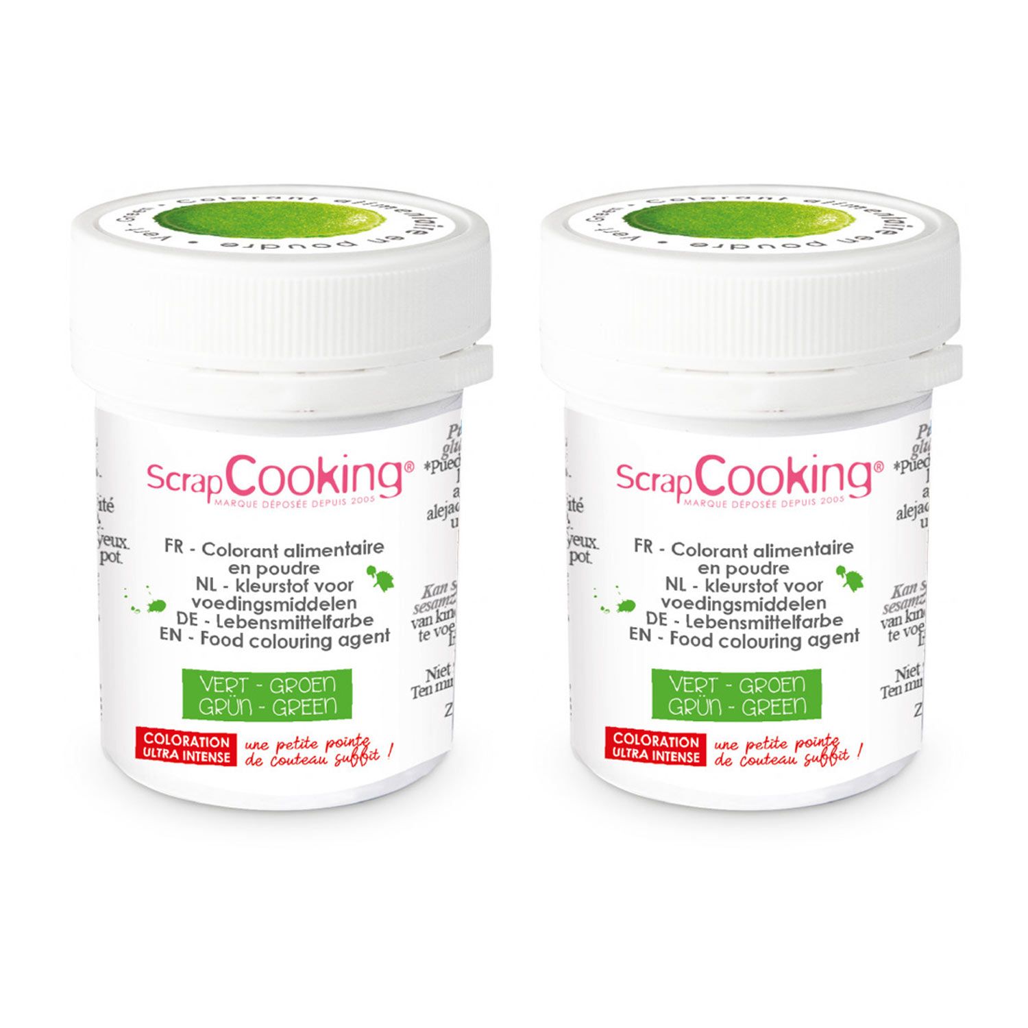 Colorant alimentaire en poudre 10 g - vert Scrapcooking - Mathon