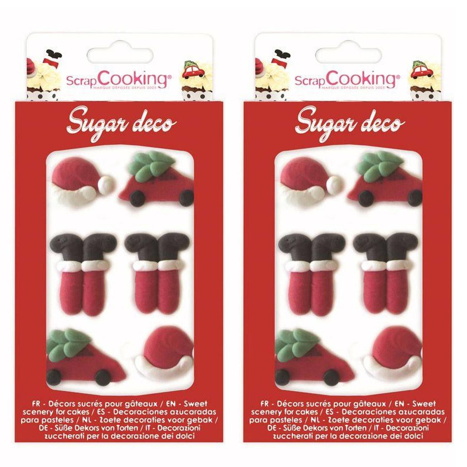 12 décors sucrés Père Noël Scrapcooking - Mathon