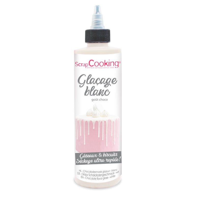 Glaçage goût chocolat 130 g - blanc Scrapcooking - Mathon