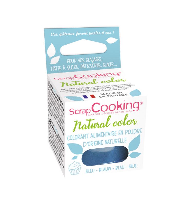 Colorant alimentaire naturel en poudre - bleu 5 g Scrapcooking - Mathon