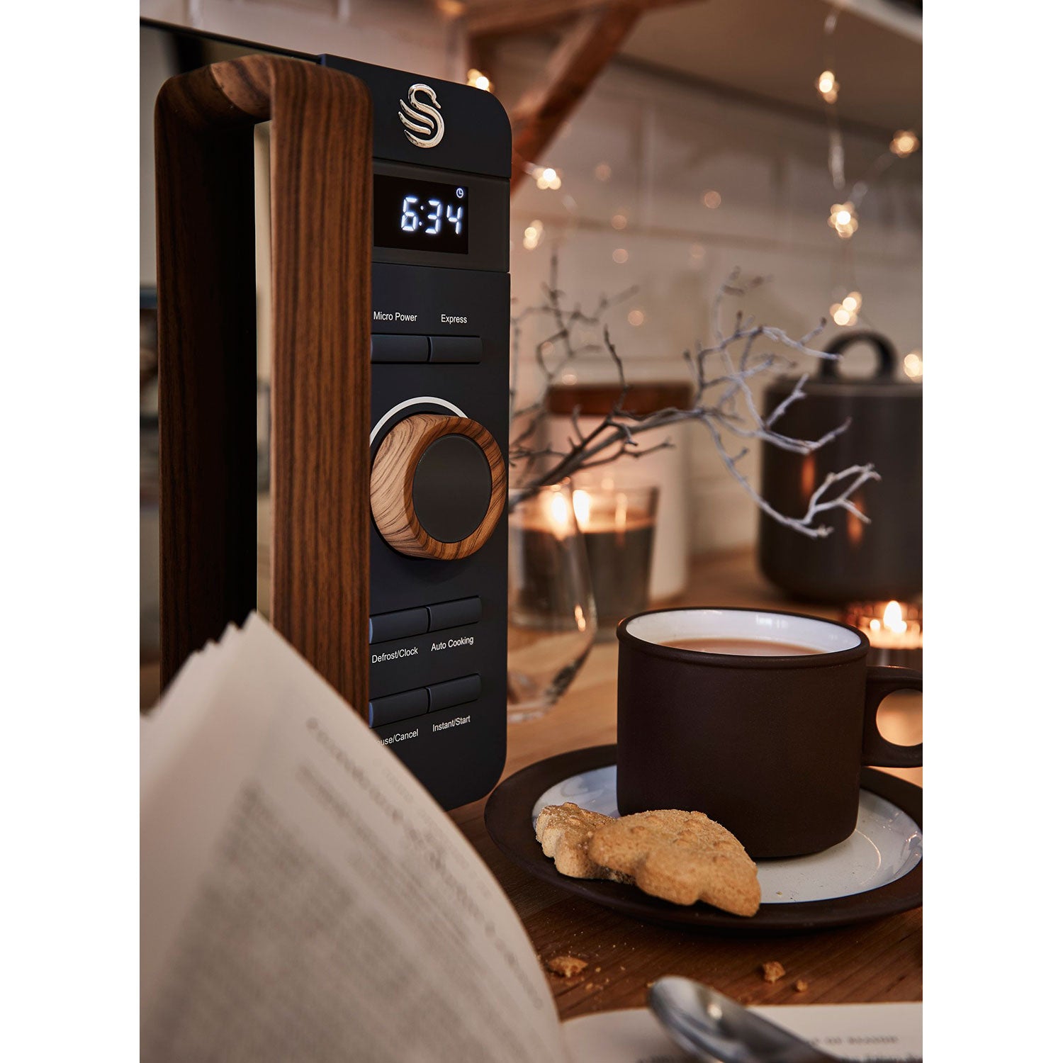 Micro-ondes Digital 20L Design Moderne Nordic 800 Gris  SM22036GRYNEU - Mathon - 7