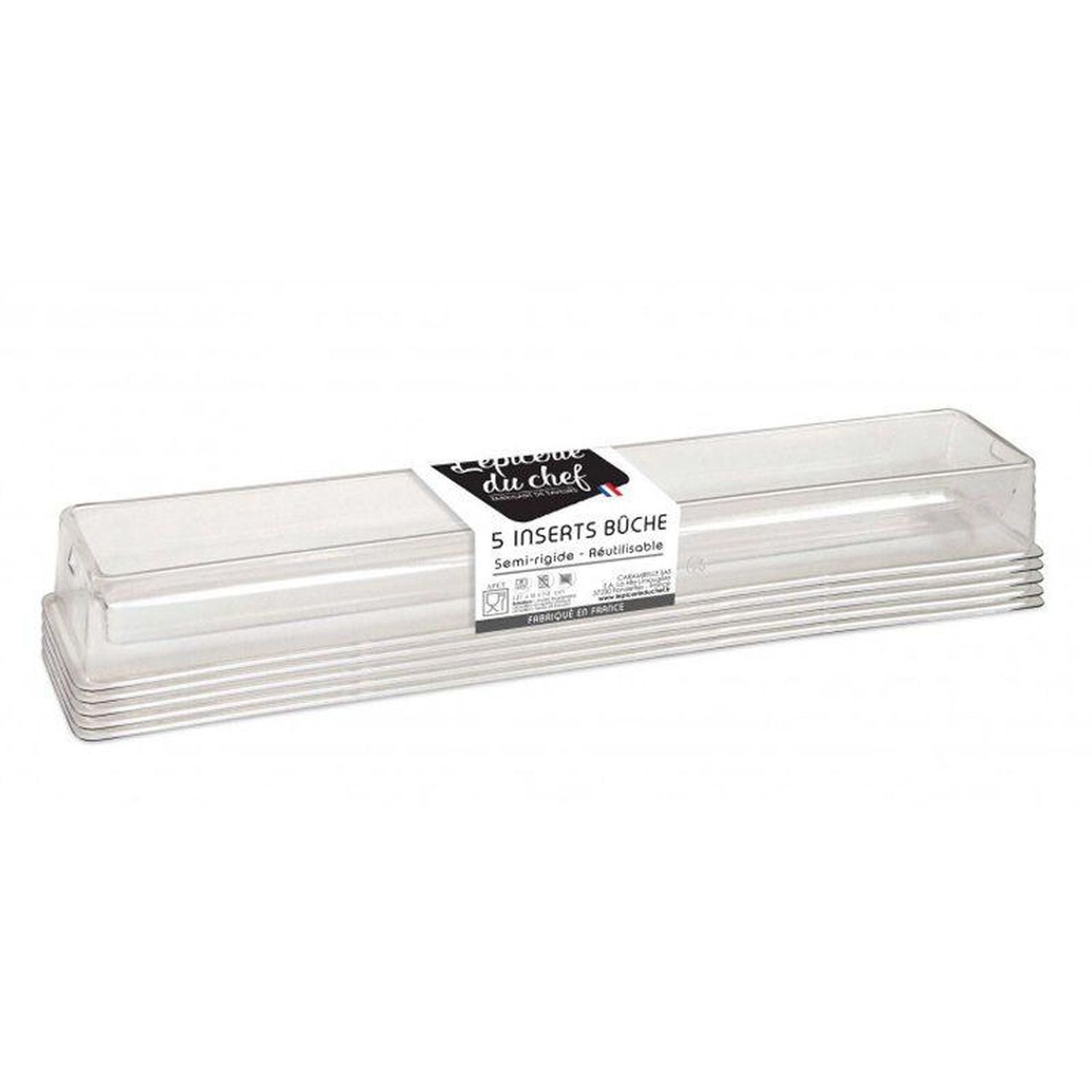 10 inserts bûche de Noël 31 x 6 x 3 cm Scrapcooking - Mathon