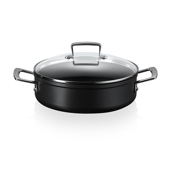 Sauteuse rondeau anti-adhérente Les Forgées 30 cm et couvercle en verre Le Creuset - Mathon - 1