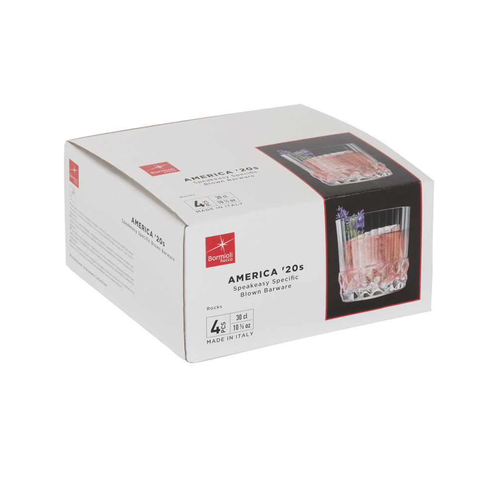 Boîte de 4 gobelets America forme basse 30 cl Bormioli Rocco - Mathon - 2