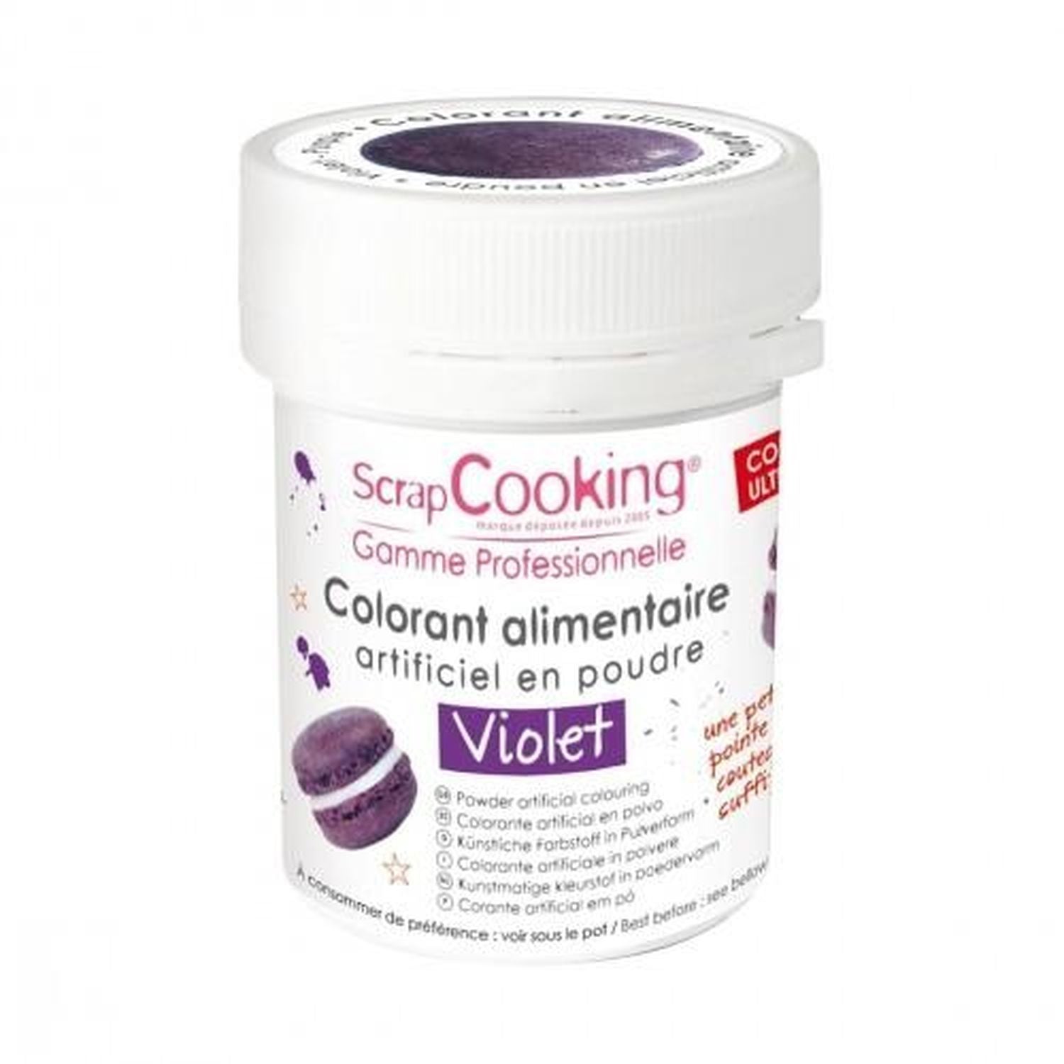 Colorant alimentaire en poudre 20 g - violet Scrapcooking - Mathon