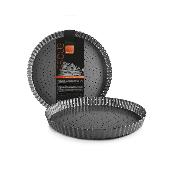 Moule à tarte cannelé perforé antiadhérent avec fond amovible 20 cm Ibili - Mathon