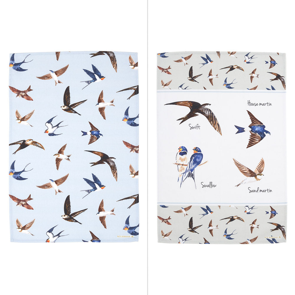 Set de 2 torchons Martins Pêcheurs Roy Kirkham - Mathon